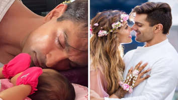 Karan Singh Grover relaxes with Devi in the fresh still; Bipasha Basu calls them “love”