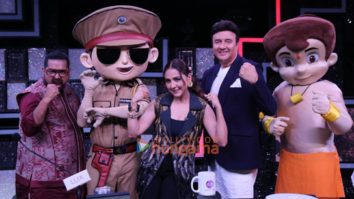 Photos: Little Singham and Chhota Bheem snapped on the sets of the kids’ reality show Sa Re Ga Ma Pa Li’l Champs