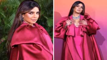 Priyanka Chopra looks resplendent in pink on pink outfit; Nick Jonas reacts