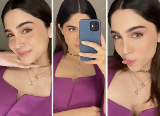 Sharvari Wagh attends the Monica O my Darling success party looking glamorous in a purple blazer dress and dazzling makeup