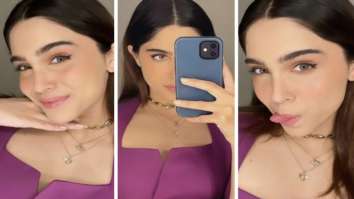Sharvari Wagh attends the Monica O my Darling success party looking glamorous in a purple blazer dress and dazzling makeup