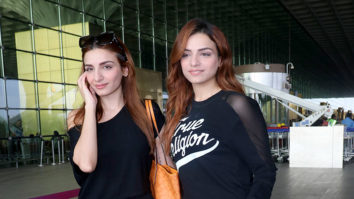 Sukriti and Prakriti Kakar pose for paps together at the airport