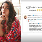 Alia Bhatt seemed to have a great Monday Morning as James Cameron praises S. S. Rajamouli directed RRR