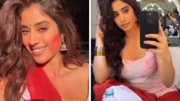 Janhvi Kapoor gives glimpses of Holi shoot; likely to be a song for Varun Dhawan-starrer Bawaal, see video