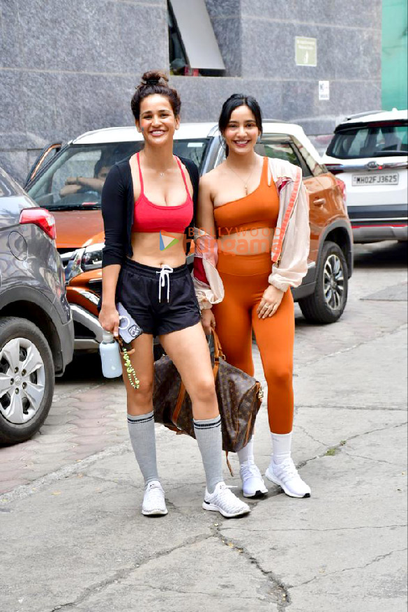 Photos: Aisha Sharma and Neha Sharma spotted outside a gym in Bandra