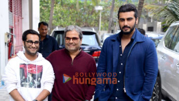 Photos: Arjun Kapoor, Radhika Madan, Vishal Bhardwaj and Aasmaan Bhardwaj snapped at T-Series office promoting their film Kuttey