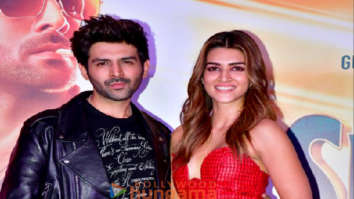 Photos: Kartik Aaryan, Kriti Sanon and Bhushan Kumar grace the trailer launch of Shehzada