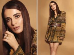 Radhika Madan’s outfit with an Aztec print, worn for Kuttey promotions, commands all our attention