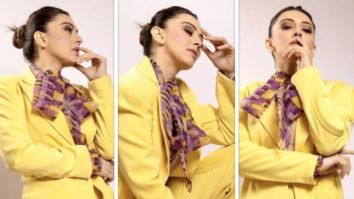 Hansika Motwani proved that wearing monotone pantsuits is always appropriate, fashionable, and eye catching