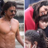 Pathaan: Shah Rukh Khan flaunts his abs as he calls Spain schedule as 'family holiday'; Deepika Padukone hugs AbRam Khan on the sets of 'Besharam Rang' shoot