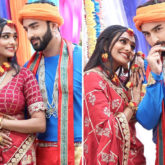 Aishwarya Khare and Rohit Suchanti aka RishMi dress up as Radha and Krishna for the upcoming episode of Bhagya Lakshmi