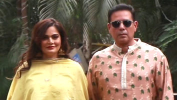 Alvira Khan at Alanna’s Sangeet with husband Atul Agnihotri