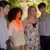 KinnPorsche stars and Thai actors Mile Phakphum and Apo Nnattawin, Yara Shahidi, Cara Delevingne pose at welcome dinner ahead of 2023 Dior show in Mumbai