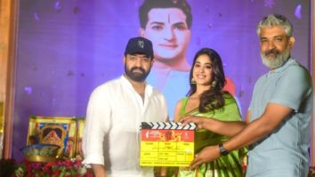 NTR 30: RRR director SS Rajamouli gives first clap to Jr. NTR and Janhvi Kapoor starrer; Prakash Raj, Prashanth Neel, Anirudh Ravichander in attendance, see photos and videos