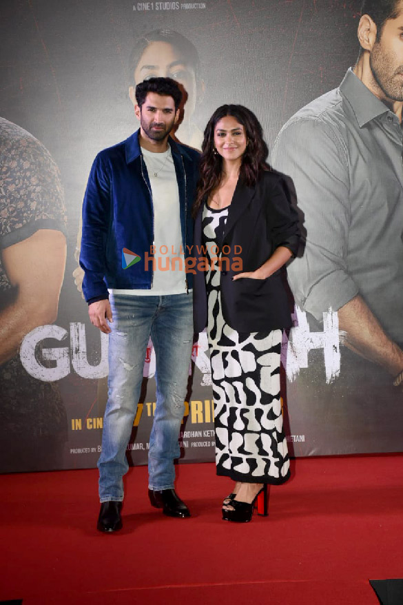 Photos: Aditya Roy Kapur, Mrunal Thakur and Murad Khetani attend the trailer launch of Gumraah