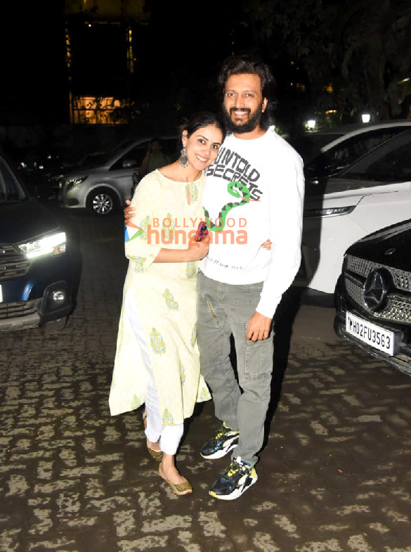 Photos: Riteish Deshmukh and Genelia D’Souza snapped at Sohail Khan’s residence in Bandra