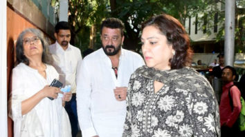 Sanjay Dutt attends Kishor Bajaj’s prayer meet with sister Priya Dutt