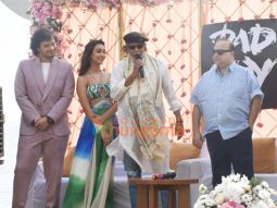 Photos: Mithun Chakraborty, Namashi Chakraborty and Amrin Qureshi snapped promoting their film Bad Boy
