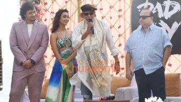 Photos: Mithun Chakraborty, Namashi Chakraborty and Amrin Qureshi snapped promoting their film Bad Boy