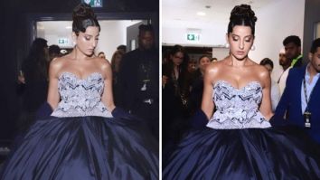 IIFA 2023: Nora Fatehi is a pure magic on the red carpet in a dramatic blue ball gown with a touch of 50s Glamour