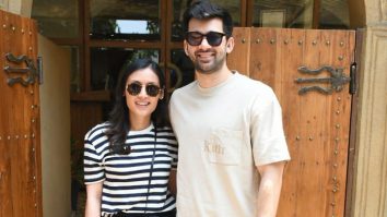 Karan Deol makes an appearance with his fiance Drisha Acharya