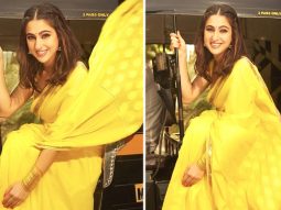 Sara Ali Khan brings the Sun with her in a stunning yellow saree at the trailer launch of Zara Hatke Zara Bachke