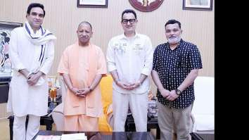 Pankaj Tripathi and Main Atal Hoon director Ravi Jadhav meet UP Chief Minister Shri Yogi Adityanath as they start shooting in Lucknow