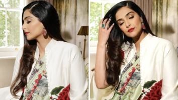 Sonam Kapoor represents India in Rohit Bal’s floral print saree at UK PM Rishi Sunak’s reception
