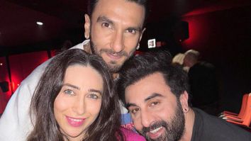 Karisma Kapoor drops a photo with Ranveer Singh and Ranbir Kapoor from Rocky Aur Rani Kii Prem Kahaani premiere: “My heartline and my bloodline”