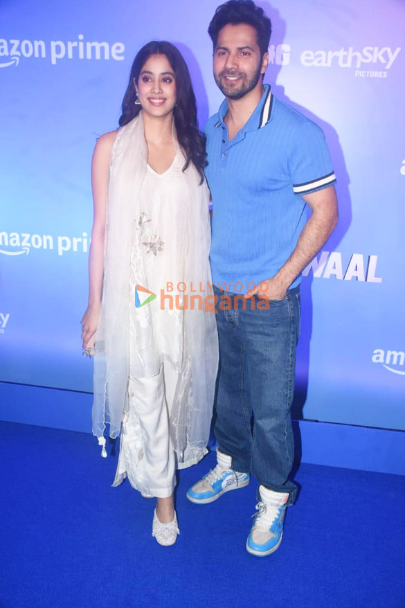 Photos: Varun Dhawan and Janhvi Kapoor snapped at the press show of Bawaal