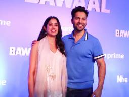 Varun Dhawan and Janhvi Kapoor meet media at press show of Bawaal