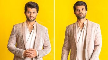 Vijay Deverakonda redefines ethnic elegance in fringe wrap around kurta and pearl blazer by Rohit Gandhi Rahul Khanna