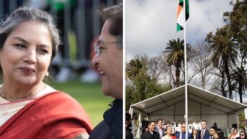 Shabana Azmi celebrates the Indian Independence Day hosting the tricolour at The Indian Film Festival of Melbourne 2023