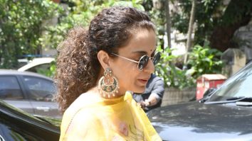 Kangana Ranaut wishes Happy Rakshabandhan to paps as she gets clicked at Mizu