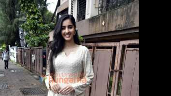 Photos: Simratt Kaur Randhawa snapped outside director Anil Sharma’s office