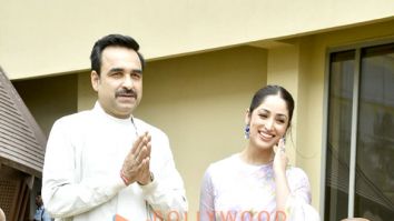 Photos: Yami Gautam Dhar and Pankaj Tripathi snapped promoting OMG 2 at JW Marriott