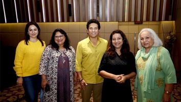 Master blaster Sachin Tendulkar hails Marathi film Baipan Bhari Deva as “touching story”; meets the cast