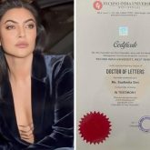 Sushmita Sen virtually conferred with Honorary D. Litt degree amid health setback