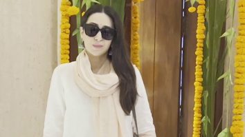 Karisma Kapoor waves at paps as she gets clicked for Ganpati Bappa’s darshan