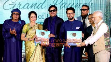 Photos: Hema Malini, Shatrughan Sinha, Jeetendra, Jackie Shroff along with Union Minister Anurag Singh Thakur attend the book launch of ‘Chal Mann Vrindavan’