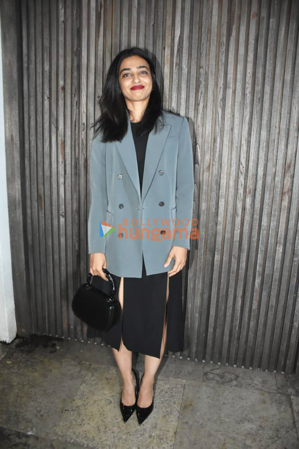 Photos: Radhika Apte, Pulkit Samrat and others snapped at Zoya Akhtar’s residence Photos: Radhika Apte, Pulkit Samrat and others snapped at Zoya Akhtar’s residence