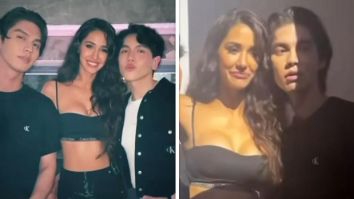 Disha Patani clicks a picture with Thai star Bright Vachirawit at Calvin Klein event in Tokyo