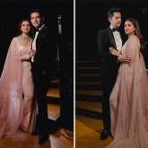 Parineeti Chopra looks resplendent in a rosette blush crystal sequin Manish Malhotra-designed saree for her wedding reception with Raghav Chadha; see unseen photos