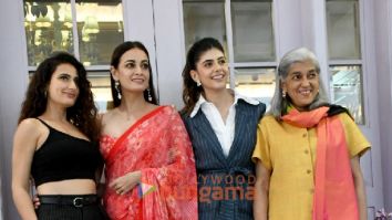 Photos: Dia Mirza, Sanjana Sanghi, Ratna Pathak and Fatima Sana Shaikh snapped promoting their film Dhak Dhak