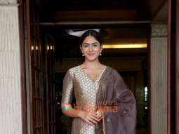 Photos: Mrunal Thakur, Abhimanyu Dassani and Umesh Shukla snapped outside Radio City office in Bandra for Aankh Micholi promotions