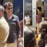 Ranjikanth waves at the massive crowd as he arrives on the sets of Thalaivar 170; watch videos