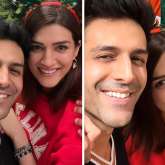 Kartik Aaryan and Kriti Sanon reunite as they spread festive cheer during Christmas 2023 celebrations, see photos