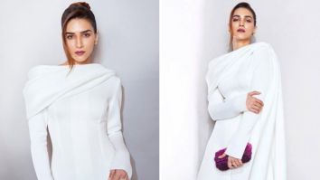 Kriti Sanon begins the week on a monochrome note in an all-white outfit