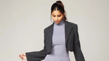 Suhana Khan slays in a blue bodycon dress effortlessly elevated by a chic black cropped blazer