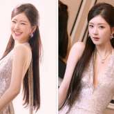 Zhao Lusi, Chinese actress, radiates glamour in Indian designer Rahul Mishra's silver halter gown with delicate floral embroidery